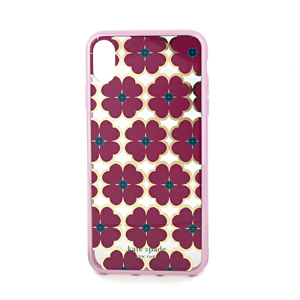 【1万円以上で500円OFFクーポン★8/4(水)14：00まで】ケイトスペード iPhoneXS Max スマートフォンケース kate spade 8ARU6239 974 ブランド小物 アイフォンケース IPHONE CASES GRAPHIC CLOVER レディース MULTI(マルチ) マルチ/ワインレッド【 送料無料】