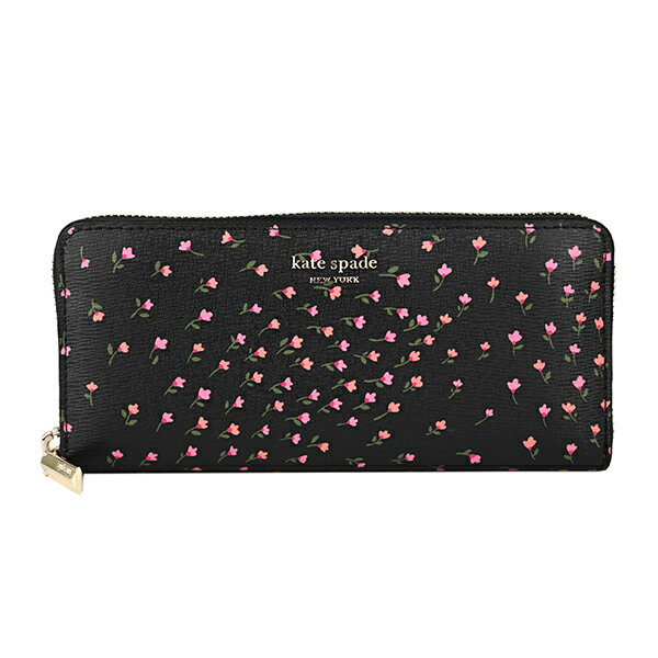 【最大5,000円OFFクーポン対象】ケイトスペード 長財布(ラウンドファスナー) kate spade シルビア メドー PWRU7544 098 レディース ブラック 黒