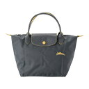 【最大2000円OFFクーポン配布中★11/26(火)14：00まで】ロンシャン ハンドバッグ LONGCHAMP 1621 619 300 バッグ ル・プリアージュ クラブ LE PLIAGE CLUB TOP HANDLE S レディース FUSIL ガンメタル/イエロー【 送料無料】