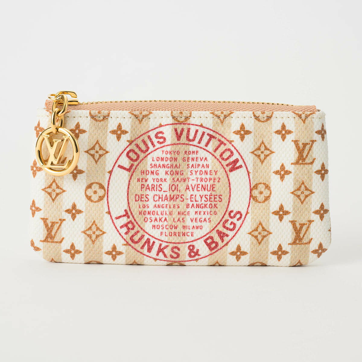 ルイヴィトン キーケース Louis Vuitton LV スタンプ ポシェット・クレ M29023 レディース ベージュ系