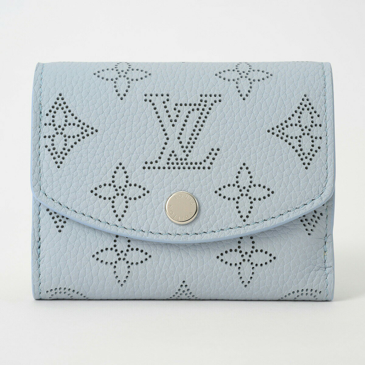 ルイヴィトン 2つ折り財布 Louis Vuitton マヒナ ポルトフォイユ・イリスXS M29055 レディース ライトブルー 水色