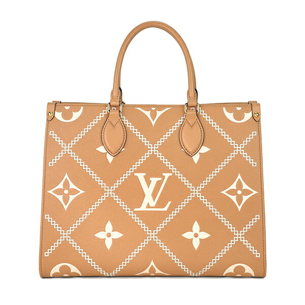 ルイヴィトン オンザゴー バッグ レディース 【最大5000円OFFクーポン対象】ルイヴィトン トートバッグ Louis Vuitton モノグラム アンプラント オンザゴー MM M46015 レディース ベージュ