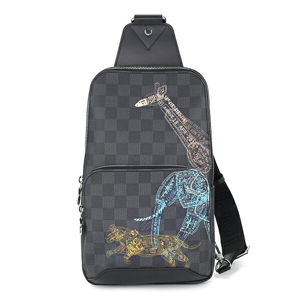 ルイヴィトン ウエストバッグ・ボディバッグ Louis Vuitton ダミエ・グラフィット スタンプ アヴェニュー・スリングバッグ N45277 メンズ グレー ブラックのサムネイル