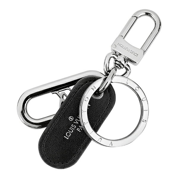 ルイヴィトン キーホルダー Louis Vuitton モノグラム エクリプス ポルト クレ・LV シグネチャー チェーン M00927ユニセックス シルバー 銀 ブラック 黒