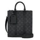 ショルダーバッグ 【max5000円引きクーポン4/2 14:00まで】ルイヴィトン ショルダーバッグ Louis Vuitton モノグラム・エクリプス サックプラ・クロス M46098 メンズ グレー ブラック 黒