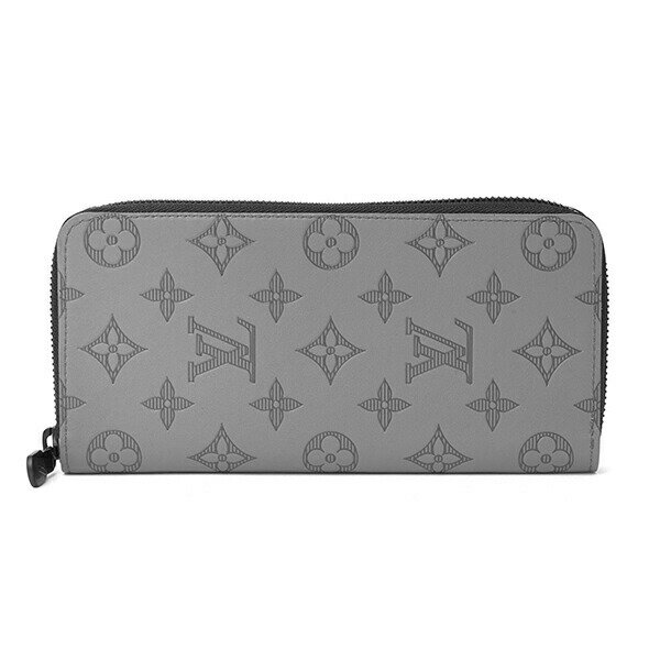 U, 吉 - ルイヴィトン 長財布(ラウンドファスナー) Louis Vuitton モノグラム・シャドウレザー ジッピーウォレット・ヴェルティカル M81384 メンズ グレー【1万円で1,000円OFF★最大5,000円OFFクーポン配布中】
