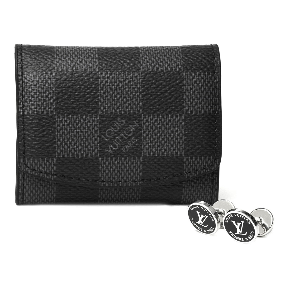 ルイ・ヴィトン(カフス) 【最大5,000円OFFクーポン】ルイヴィトン カフスボタン Louis Vuitton LV アワード CUFF LINKS M00912 メンズ シルバー 銀 ブラック