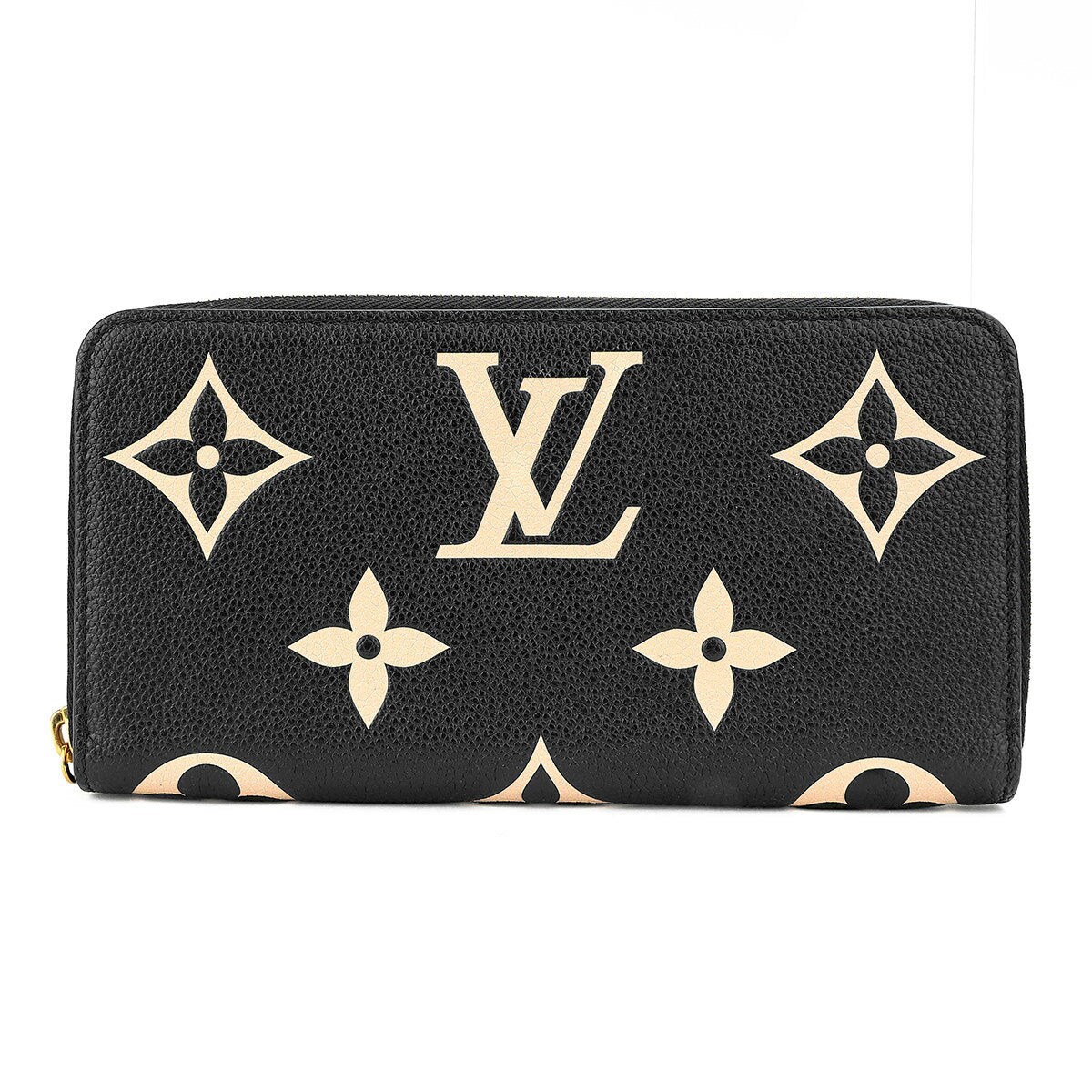 【訳ありアウトレット】ルイヴィトン 長財布(ラウンドファスナー) Louis Vuitton モノグラム アンプラント ジッピーウォレット M80481 レディース ブラック 黒