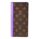 【P5倍5/1限定さらに最大5,000円クーポン対象】ルイヴィトン 長財布 Louis Vuitton モノグラム マカサー ポルトフォイユ・ブラザ NM M81538 ユニセックス ブラウン 茶 パープル 紫