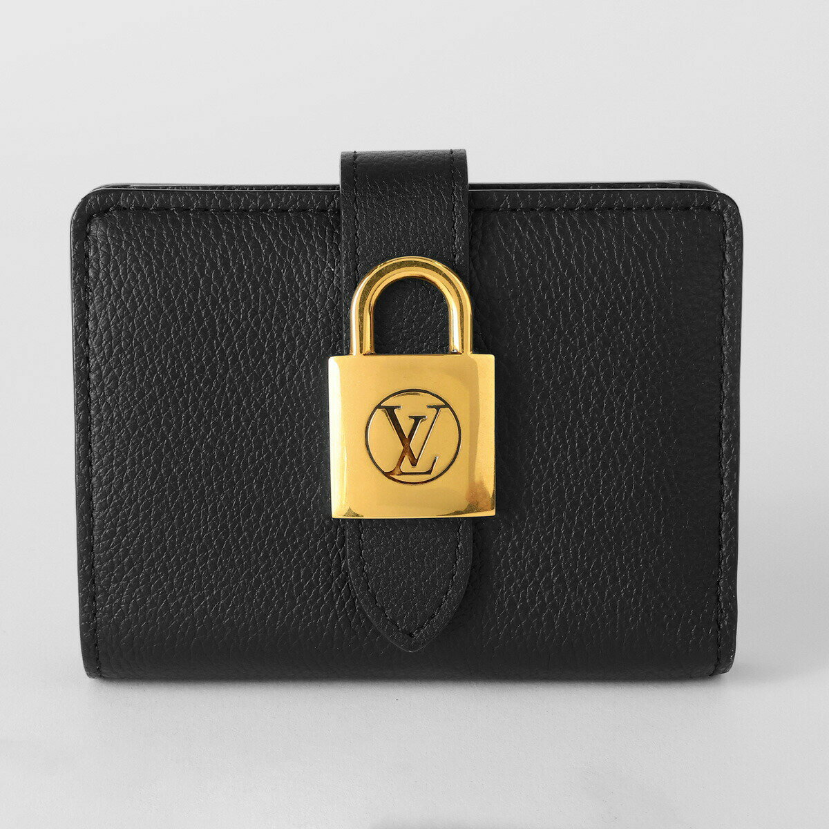 乐天商城 - ルイヴィトン 2つ折り財布 Louis Vuitton カーフレザー ポルトフォイユ・ロウキー・コンパクト M12408 ユニセックス ブラック 黒【P5倍★5/30 0:00〜6/2 09:59まで！さらに1万円で1,000円OFF★最大5,000円OFFクーポン配布中】