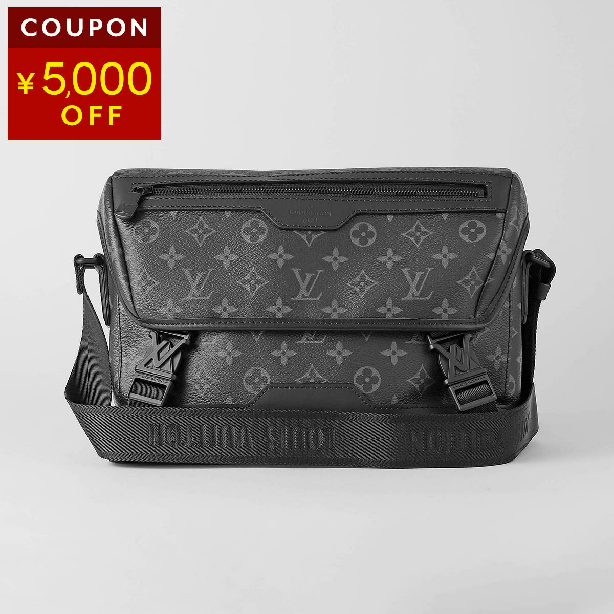 樂天商城 - ルイヴィトン ショルダーバッグ Louis Vuitton モノグラム・エクリプス メッセンジャー・ヴォワヤージュ PM M12517 メンズ ブラック 黒 グレー【P5倍★4/14 20:00〜4/15 23:59まで！さらに1万円で1,000円OFF★最大5,000円OFFクーポン配布中】