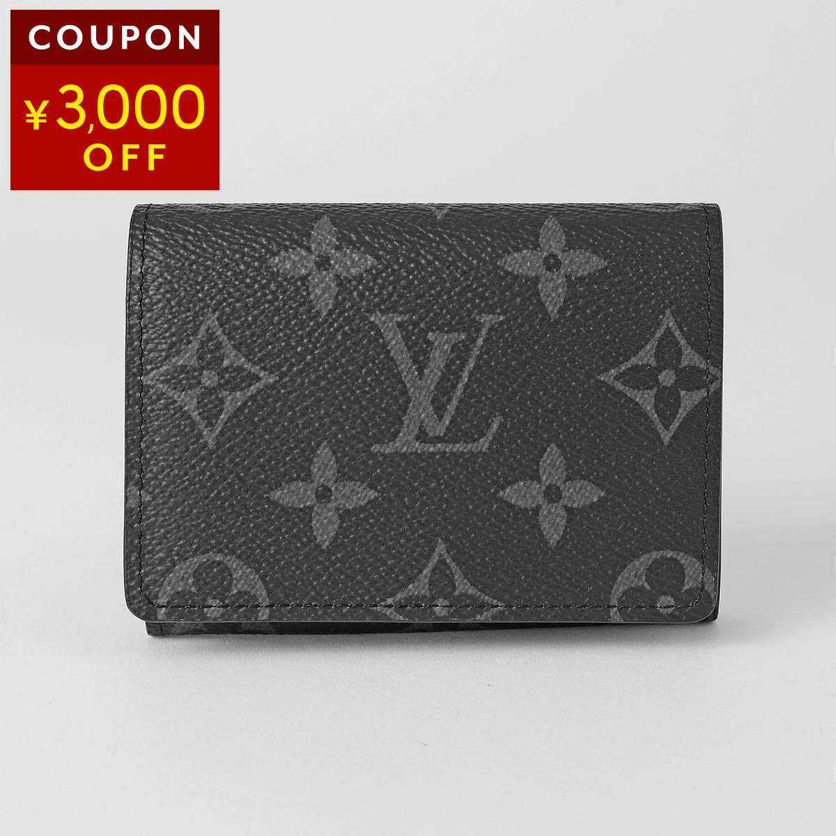 Rakuten - ルイヴィトン カードケース Louis Vuitton モノグラム・エクリプス アンヴェロップ・カルト ドゥ ヴィジット M12874 メンズ ブラック 黒 グレー【1万円で1,000円OFF★最大5,000円OFFクーポン配布中】