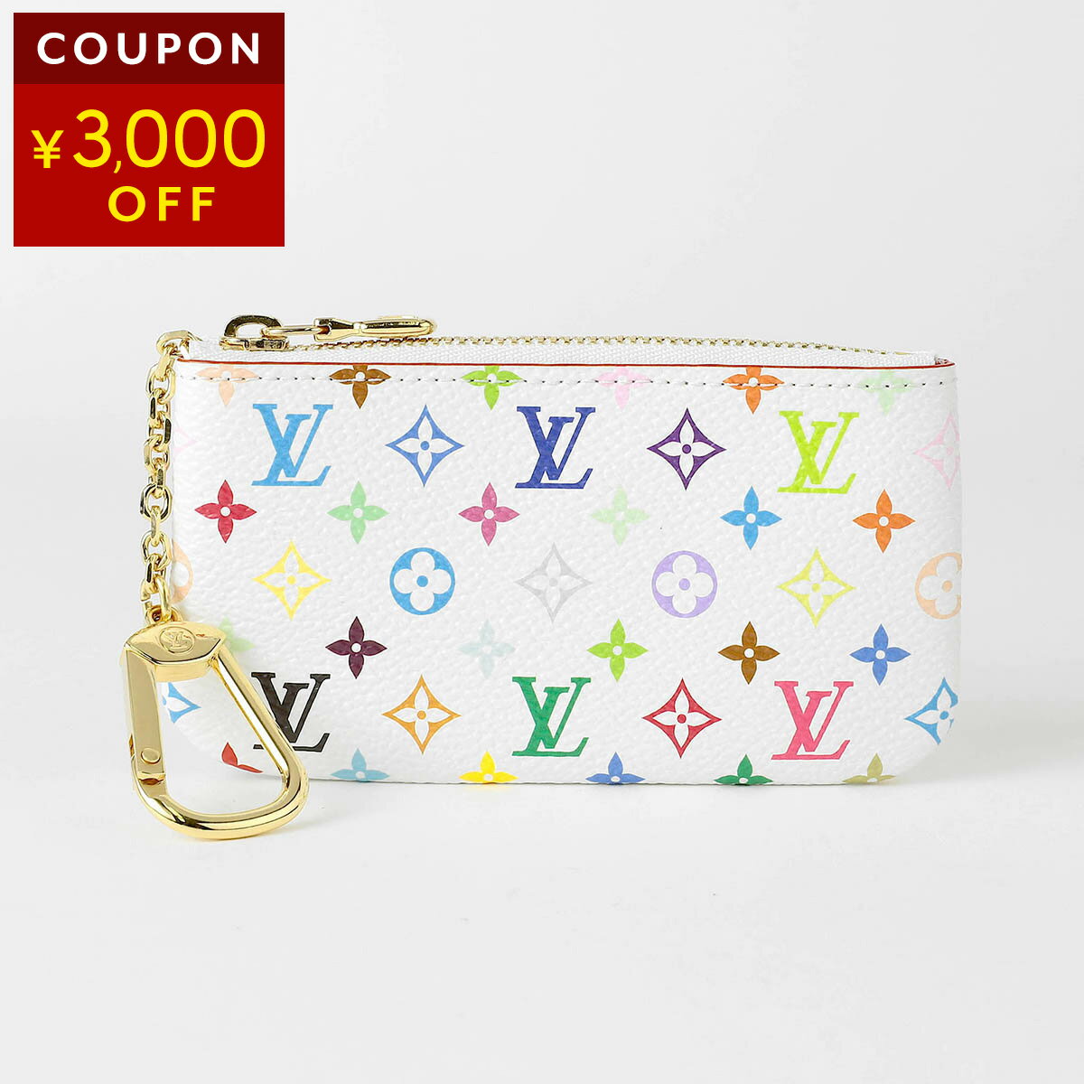 Rakuten - ルイヴィトン キーケース Louis Vuitton ルイ・ヴィトン×村上隆 ポシェット・クレ M28388 レディース ホワイト 白 マルチカラー【P5倍★4/14 20:00〜4/15 23:59まで！さらに1万円で1,000円OFF★最大5,000円OFFクーポン配布中】