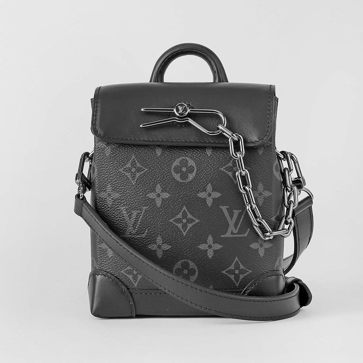 乐天商城 - ルイヴィトン ショルダーバッグ Louis Vuitton モノグラム・エクリプス ナノ・スチーマー M82774 メンズ ブラック 黒 グレー【P5倍★5/30 0:00〜6/2 09:59まで！さらに1万円で1,000円OFF★最大5,000円OFFクーポン配布中】