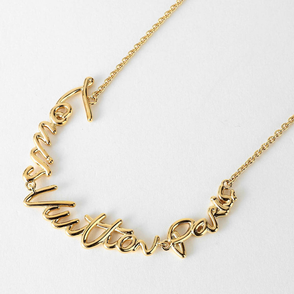Rakuten - ルイヴィトン ネックレス Louis Vuitton LV スクリプト NECKLACE M03525 レディース ゴールド 金【P5倍★5/30 0:00〜6/2 09:59まで！さらに1万円で1,000円OFF★最大5,000円OFFクーポン配布中】