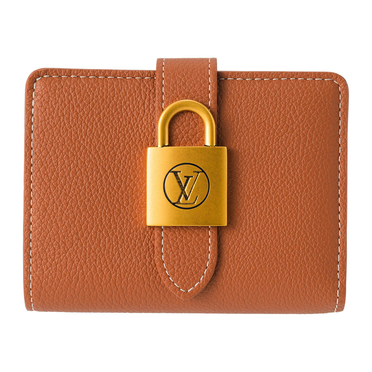 乐天商城 - ルイヴィトン 2つ折り財布 Louis Vuitton カーフレザー ポルトフォイユ・ロウキー・コンパクト M12148 レディース ブラウン 茶【P5倍★5/30 0:00〜6/2 09:59まで！さらに1万円で1,000円OFF★最大5,000円OFFクーポン配布中】