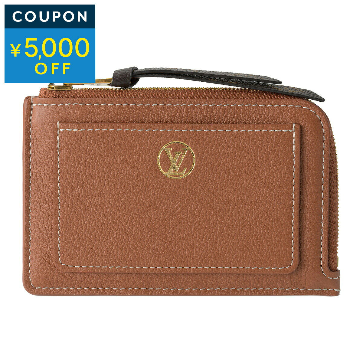 ルイヴィトン カードケース Louis Vuitton カーフレザー PORTE CARTES LOW KEY M14551 レディース ブラウン 茶
