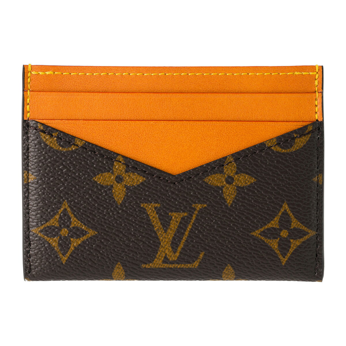 樂天商城 - 【スーパーSALE★5,000円OFFクーポン対象!さらにP5倍】ルイヴィトン カードケース Louis Vuitton モノグラム カードケース ポルト カルト・トリプル M14733 ユニセックス ブラウン 茶