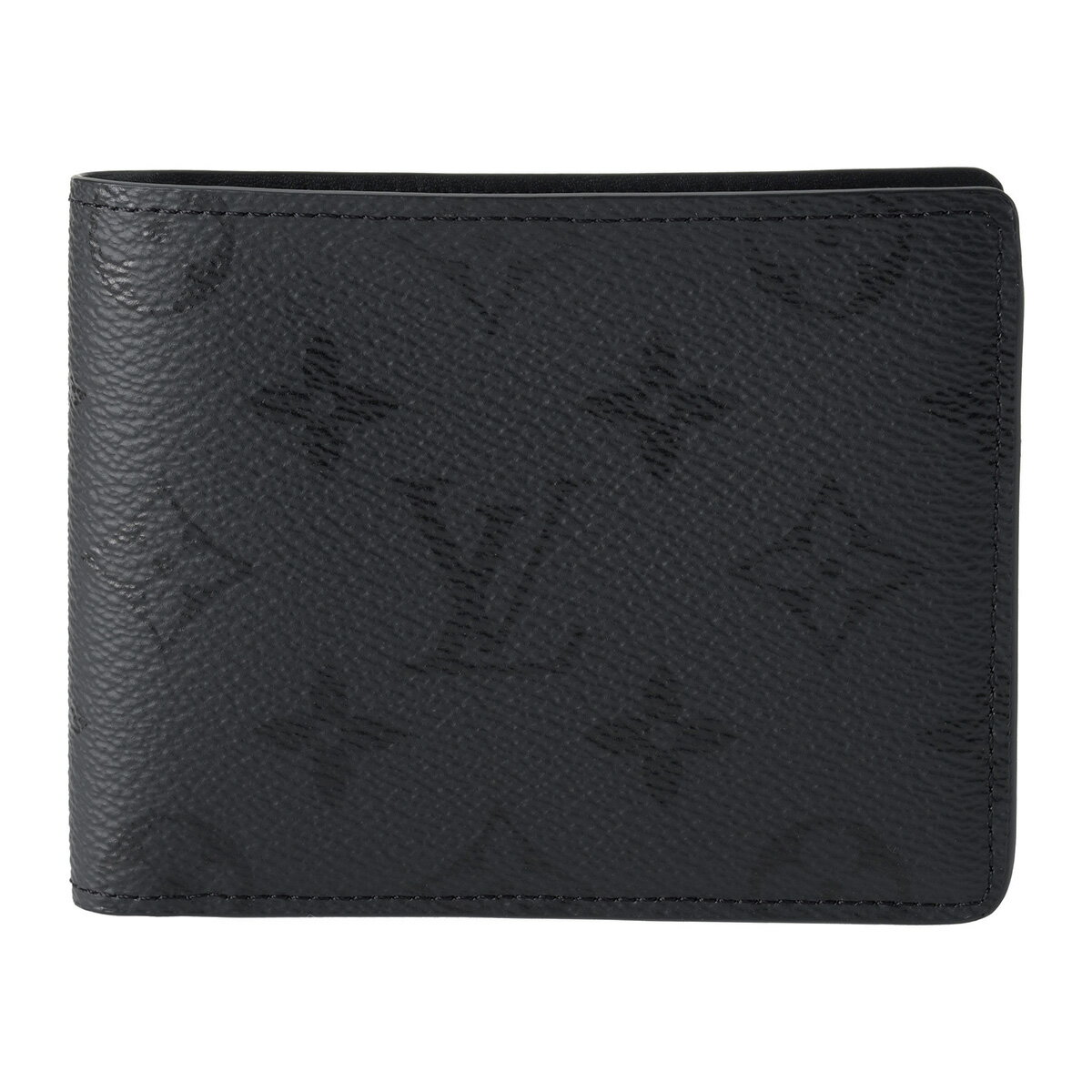 ルイヴィトン 2つ折り財布 Louis Vuitton モノグラム ミッドナイト PORTEFEUILLE MULTIPLE M26744 メンズ ブラック 黒