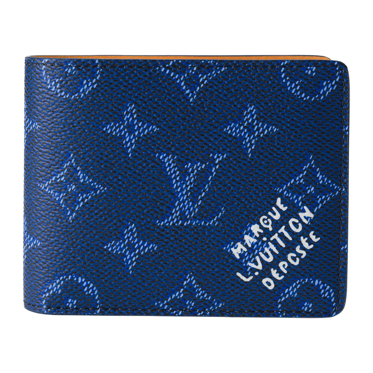 LOUIS VUITTON - ルイヴィトン 2つ折り財布 Louis Vuitton モノグラム・ヘリテージ ポルトフォイユ・スレンダー M26837 メンズ ブルー 青【1万円で1,000円OFF★最大5,000円OFFクーポン配布中】