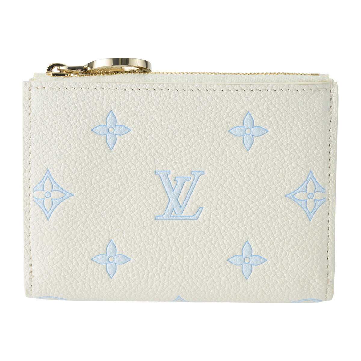 ルイヴィトン 2つ折り財布 Louis Vuitton モノグラム アンプラント PORTEFEUILLE LISA M27742レディース ホワイト 白 水色