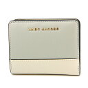 マークジェイコブス 2つ折り財布 MARC JACOBS M0013708 088 財布 サフィアノ SAFFIANO メタル レター ミニ コンパクト ウォレット レディース DUST MULTI ライトグレー/アイボリー/ベージュ メタルロゴ トライカラー スタイリッシュ【 送料無料】