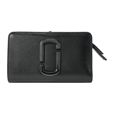 【1000円OFFクーポン】マークジェイコブス 2つ折り財布 MARC JACOBS スナップショット ディーティーエム M0014528 001 レディース ブラック 黒