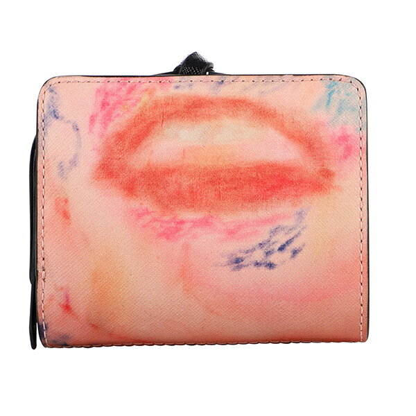 【P5倍5/15〜5/16 01:59まで★1万円で1500円最大3万円OFFクーポン】マークジェイコブス 2つ折り財布 MARC JACOBS ザ スナップショット ウォーターカラー S168L01RE21 282レディース サーモンピンク