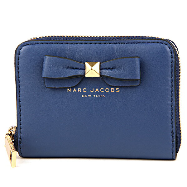 【10%OFF楽天スーパーSALE対象】マークジェイコブス コインケース MARC JACOBS M0011218 400 財布 ボウ BOW ジップカードケース レディース BLUE ブルー 青【 送料無料】【当店通常価格 16800円】