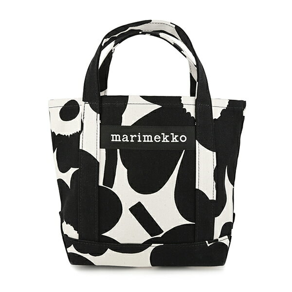 【P5倍2/15限定★さらに最大5,000円クーポン対象】マリメッコ トートバッグ Marimekko ピエニ ウニッコ SEIDI 091649 192 レディース ブラック 黒 ホワイト 白のサムネイル