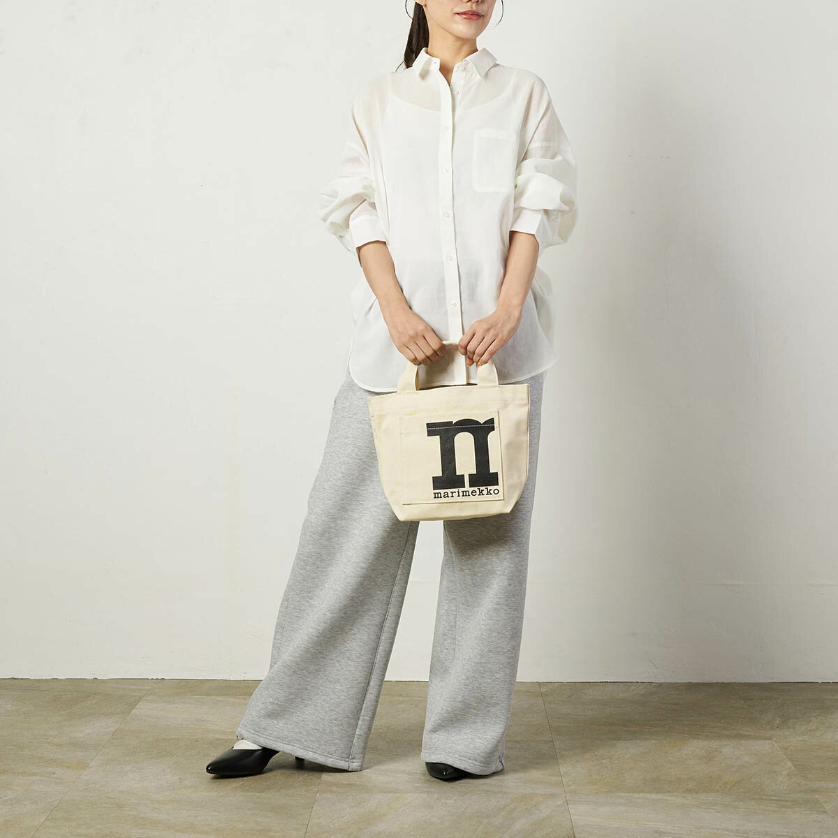 マリメッコ トートバッグ Marimekko ソリッド Mono Mini Tote 091979 100 レディー...