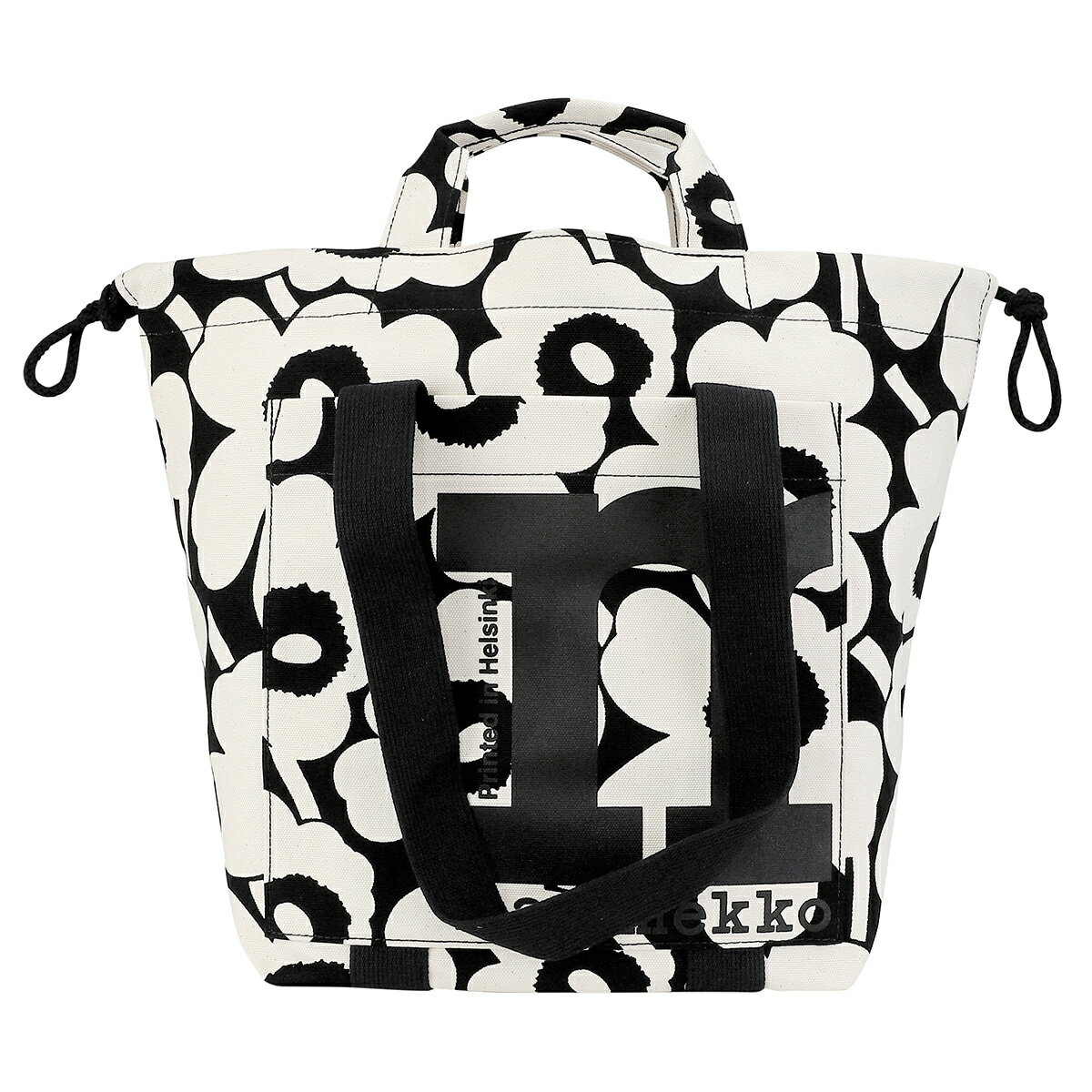 【最大5,000円OFFクーポン対象】マリメッコ トートバッグ Marimekko ウニッコ MONO CITY TOTE 092196 908 レディース ブラック 黒 ホワイト 白