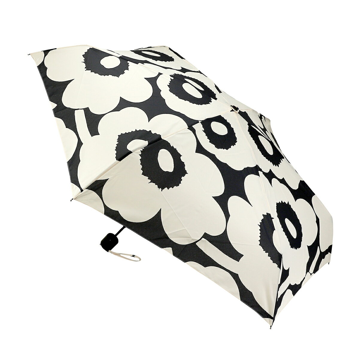 マリメッコ  【最大5,000円OFFクーポン対象】マリメッコ 折り畳み傘 Marimekko ウニッコ UMBRELLA 092207 910 レディース ブラック 黒 ホワイト 白