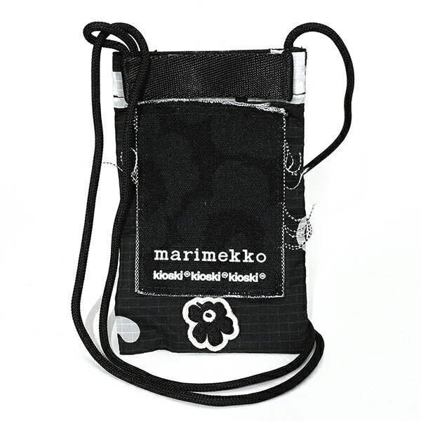 【最大5,000円OFFクーポン対象】マリメッコ ショルダーバッグ Marimekko ファニー SMALL POCKET MARIMERKKI 092211 992 ユニセックス ブラック 黒 ホワイト 白