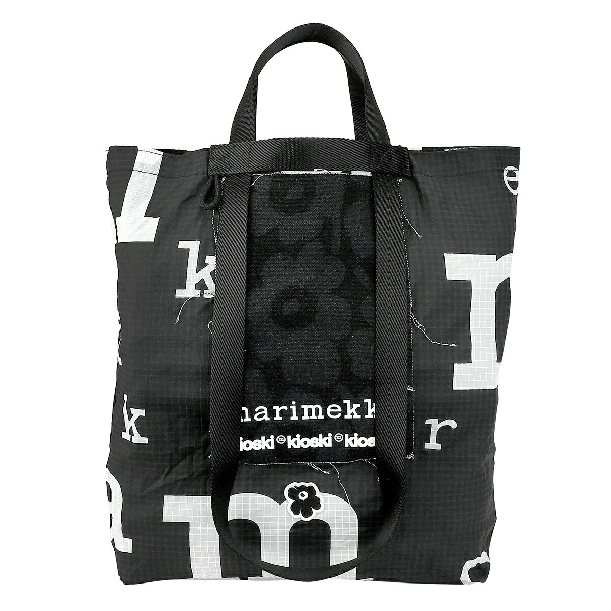 【10%OFF★楽天スーパーSALE対象】マリメッコ トートバッグ Marimekko キオスキ FUNNY TOTE MARIMERKKI 092212 992 レディース ブラック 黒 ホワイト 白