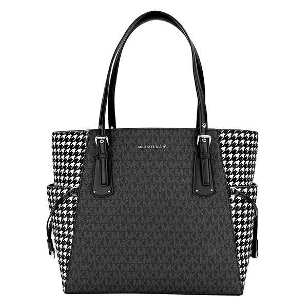 【最大5,000円OFFクーポン】マイケルコース トートバッグ MICHAEL KORS ボイジャー 30F1SV6T4O012 レディース ブラック系 黒 ホワイト白