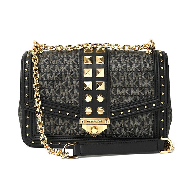 Rakuten - マイケルコース ショルダーバッグ MICHAEL KORS ソーホー 30F2G1SL7V 039 レディース ブラック 黒 ゴールド 金【P5倍★5/30 0:00〜6/2 09:59まで！さらに1万円で1,000円OFF★最大5,000円OFFクーポン配布中】