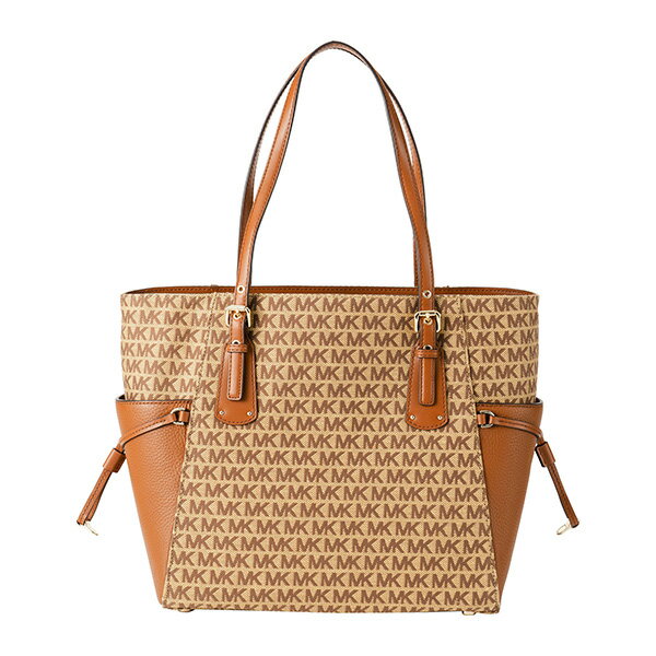 【最大3000円OFFクーポン★10/15(金)14：00まで】マイケルコース トートバッグ MICHAEL KORS 30T9LV6T4J 358 バッグ ボイジャー VOYAGER SMALL LOGO JACQUARD TOTE レディース BEIGE(ベージュ)/EBONY(エボニー) ベージュ/ブラウン 茶【 送料無料】