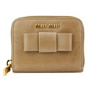 【10%OFF楽天スーパーSALE対象】ミュウミュウ コインケース MIU MIU 5MM268 2B4R F0770 財布 ヴィッテロ シャイン VITELLO SHINE F レディース CAMMEO ベージュ【 送料無料】【当店通常価格 29900円】