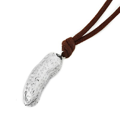 【最大5,000円OFFクーポン対象】エムエムシックス ネックレス MM6 Maison Margiela ピーナッツ SM6UU0026 SV0166 961ユニセックス シルバ— 銀 ブラウン 茶