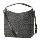 コーチ アウトレット ハンドバッグ COACH OUTLET F58327 SVDK6 バッグ シグネチャー セレスト SIGNATURE CELESTE コンバーチブルホーボー レディース BLACK SMOKE(ブラックスモーク)/BLACK ブラック 黒/グレー メタルロゴ 2WAY 上品 シンプル
