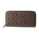 【最大3000円OFFクーポン★3/3(水)14:00まで】コーチ アウトレット 長財布(ラウンドファスナー) COACH OUTLET F58113 MAH 財布 デボスド シグネチャー DEBOSSED SIGNATURE アコーディオン ジップ ユニセックス MAHOGANY(マホガニー) ブラウン 茶【 アウトレット 送料無