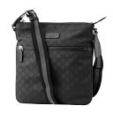 グッチ ナイロン バッグ（レディース） 【最大5,000円OFFクーポン対象】グッチ ショルダーバッグ GUCCI GGナイロン 449184 G1XHN 8615 ユニセックス ブラック 黒 アウトレット