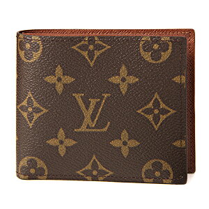 【P5倍10/24 20:00〜10/25 23:59まで★さらに最大5,000OFFクーポン】ルイヴィトン 2つ折り財布 Louis Vuitton モノグラム ポルトフォイユ・マルコ M62288 メンズ ブラウン 茶