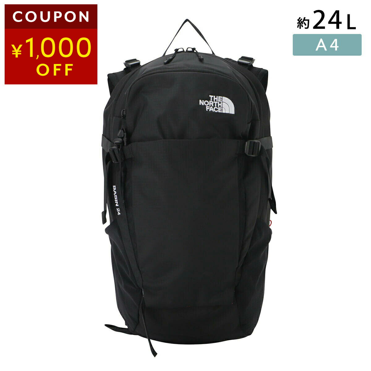 乐天商城 - ザ ノース フェイス リュックサック THE NORTH FACE ベイスン NF0A52CY 4HF KX7 ユニセックス ブラック 黒【P5倍★5/30 0:00〜6/2 09:59まで！さらに1万円で1,000円OFF★最大5,000円OFFクーポン配布中】