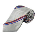 【最大3000円OFFクーポン★5/17(月)14:00まで】ポールスミス ネクタイ PAUL SMITH ALU13-70 ブランド小物 シルク タイ SILK TIE マルチストライプ 8CM メンズ SILVER GREY(シルバーグレー) シルバーグレー【 送料無料】