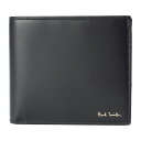 【最大3000円OFFクーポン★5/17(月)14:00まで】ポールスミス 2つ折り財布 PAUL SMITH M1A 4833 AINPHO 79 財布 インスタント フォト プリント INSTANT PHOTO PRINT BILLFOLD AND COIN WALLET メンズ BLACK(ブラック) ブラック 黒【 送料無料】