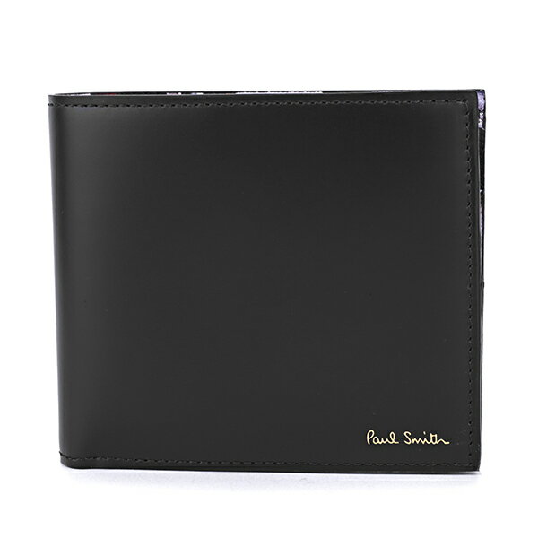 ポール・スミス 財布（メンズ） 【10%OFF★楽天スーパーSALE対象】ポールスミス 2つ折り財布 PAUL SMITH カメラプリント M1A 4833 A40245 PR メンズ ブラック 黒