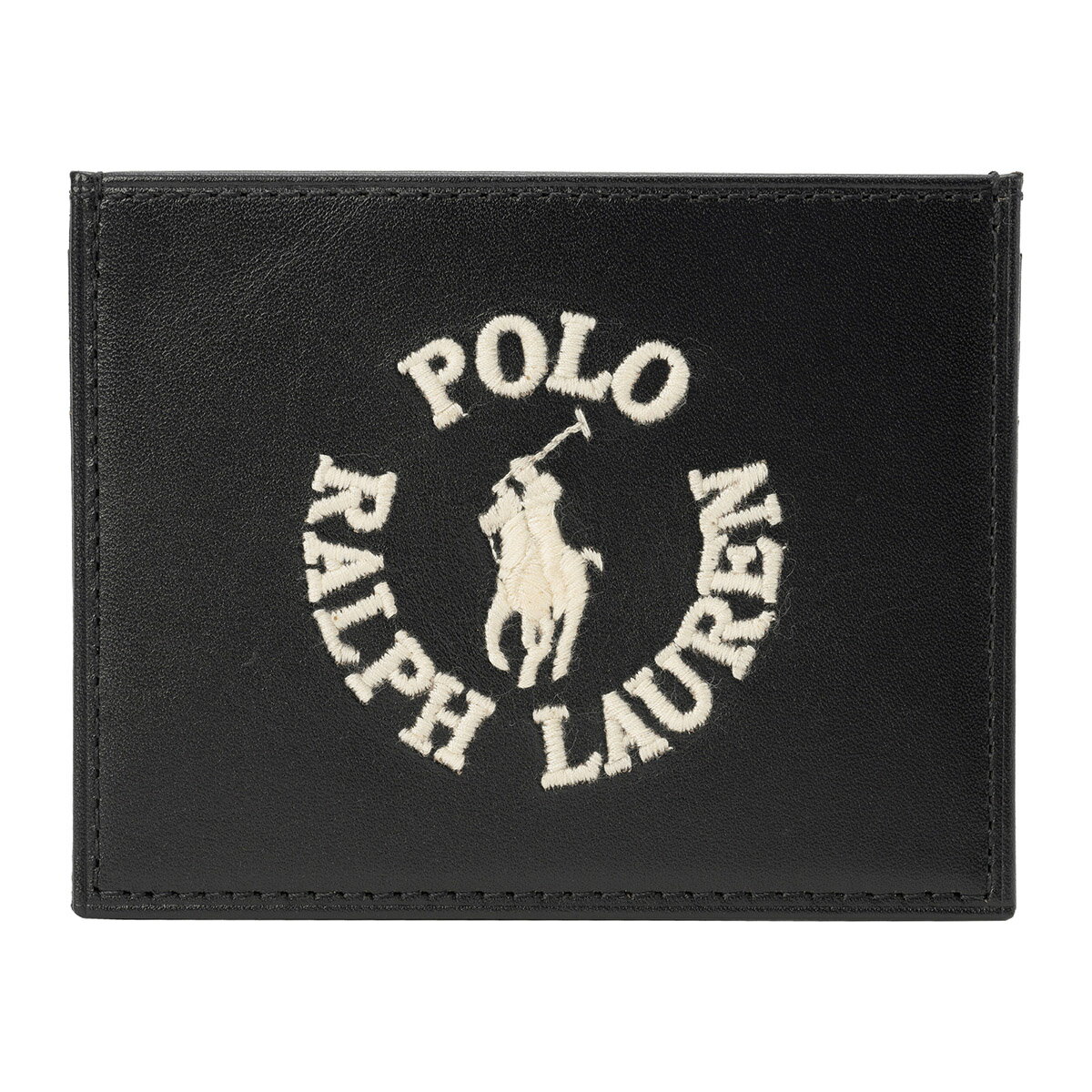 【最大5,000円OFFクーポン対象】ポロ ラルフローレン カードケース POLO RALPH LAUREN ロゴエンブロイダード 405898661 002 メンズ ブラック 黒