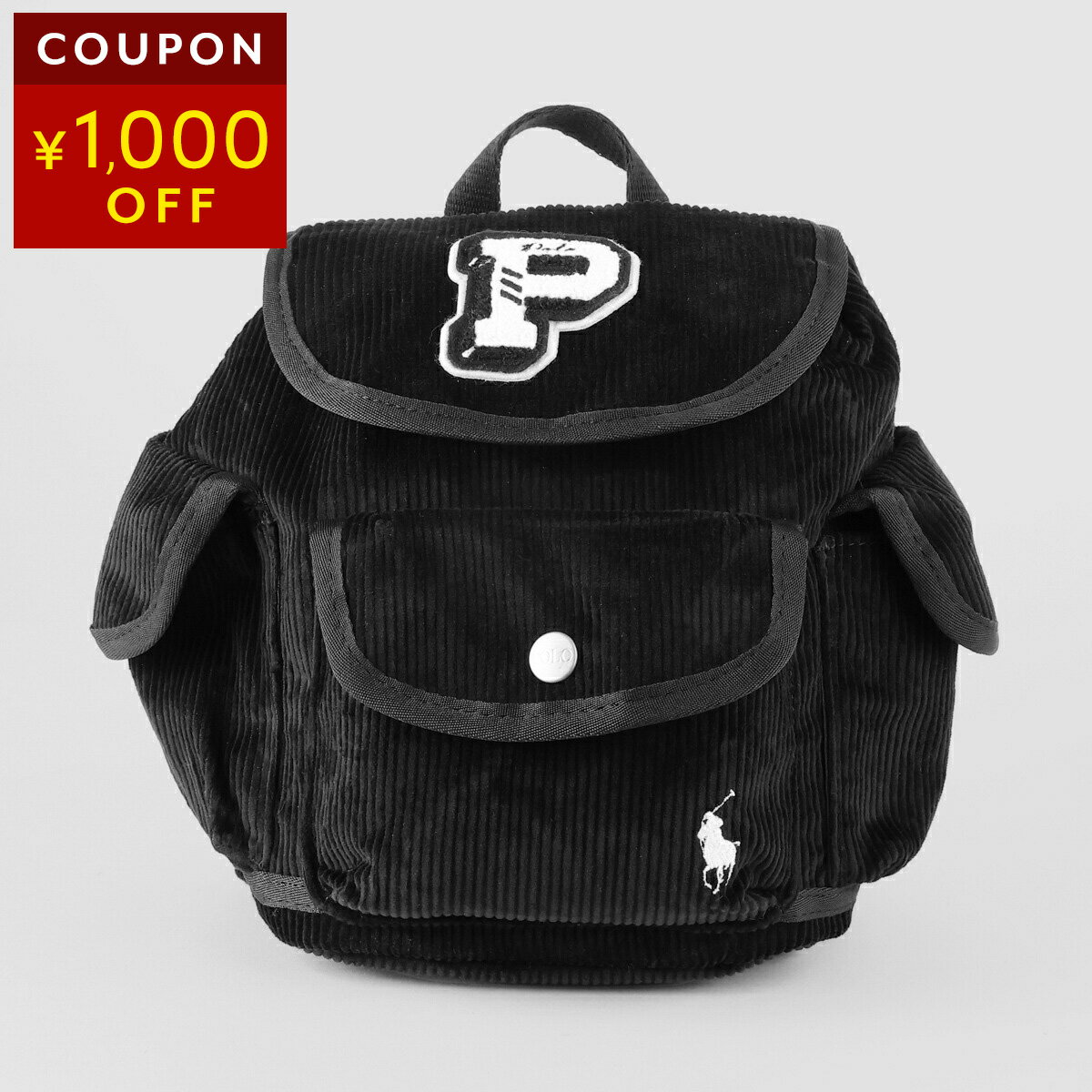 ポロ ラルフローレン リュックサック POLO RALPH LAUREN ラージポロ 2AR177 G9O レディース ブラック 黒【1万円で1,000円OFF★最大5,000円OFFクーポン配布中】